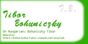 tibor bohuniczky business card